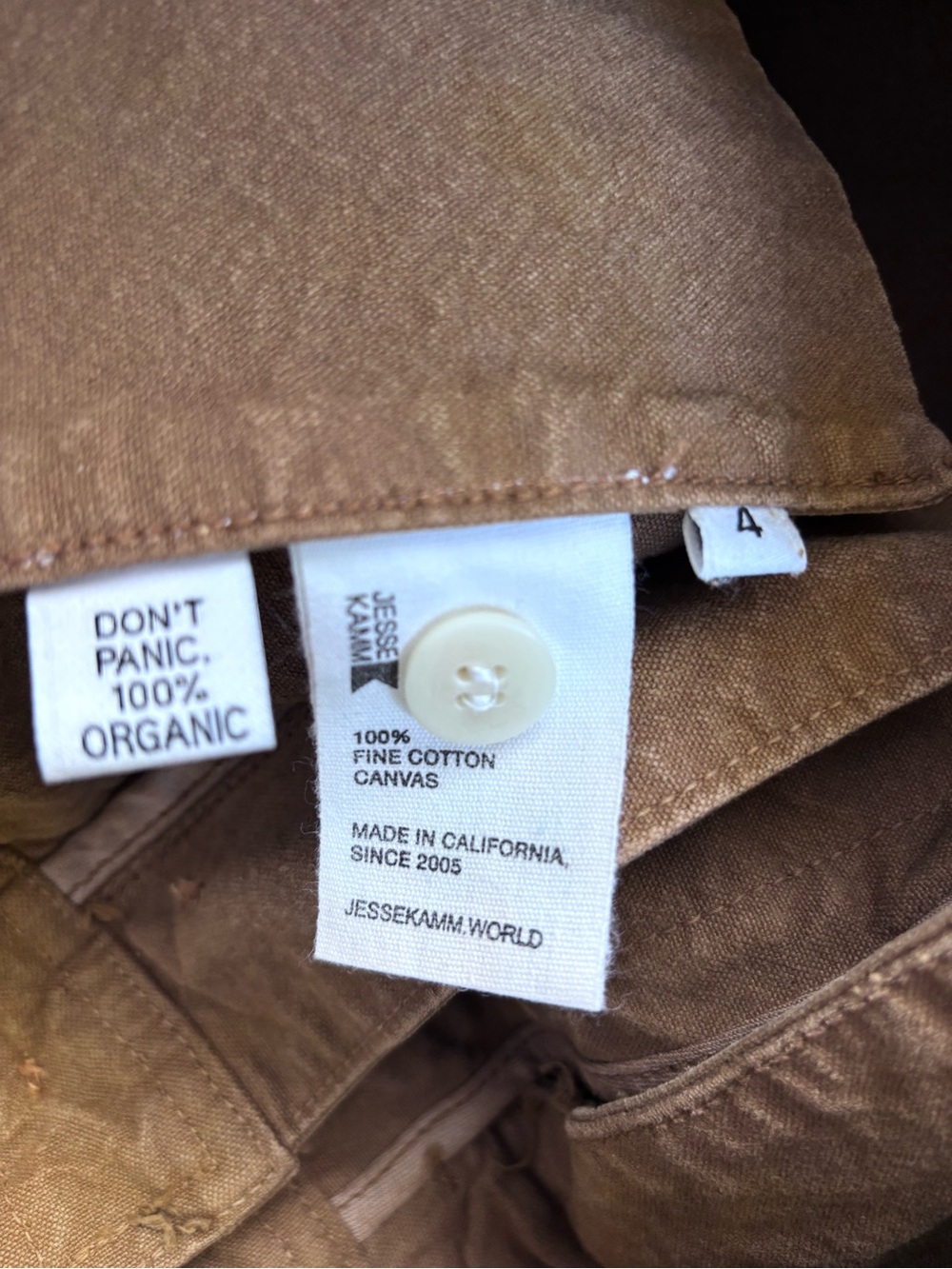 Jesse Kamm Sailor Pants in Tobacco - Picture 4 of 8
